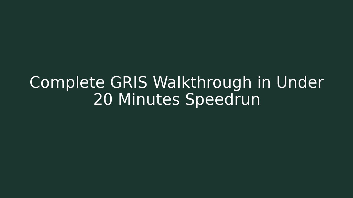 Complete GRIS Walkthrough in Under 20 Minutes Speedrun