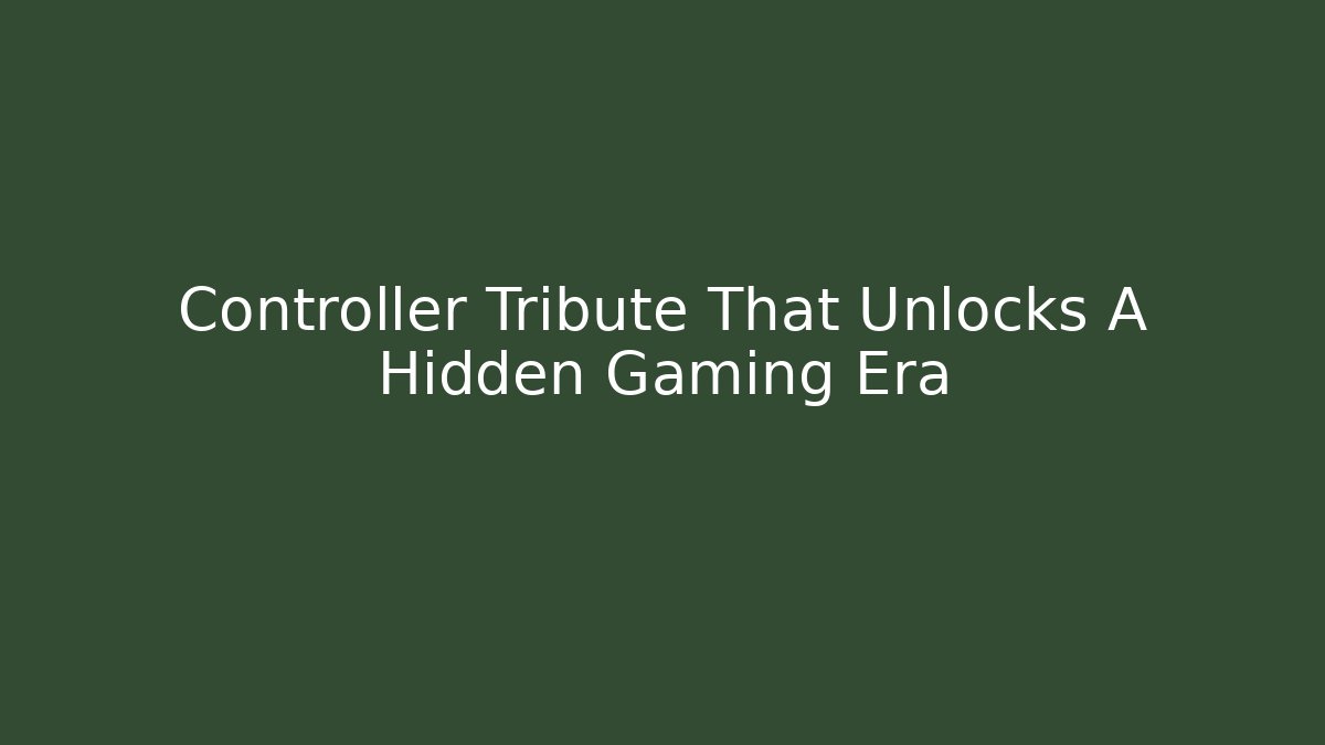 Controller Tribute That Unlocks A Hidden Gaming Era - Critter Realm