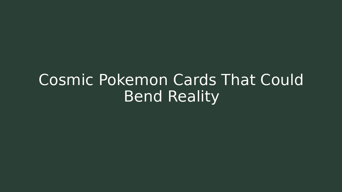 Cosmic Pokémon Cards That Could Bend Reality