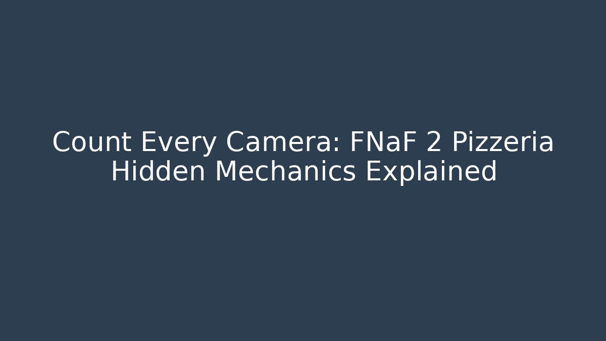 Count Every Camera: FNaF 2 Pizzeria Hidden Mechanics Explained - Critter Realm