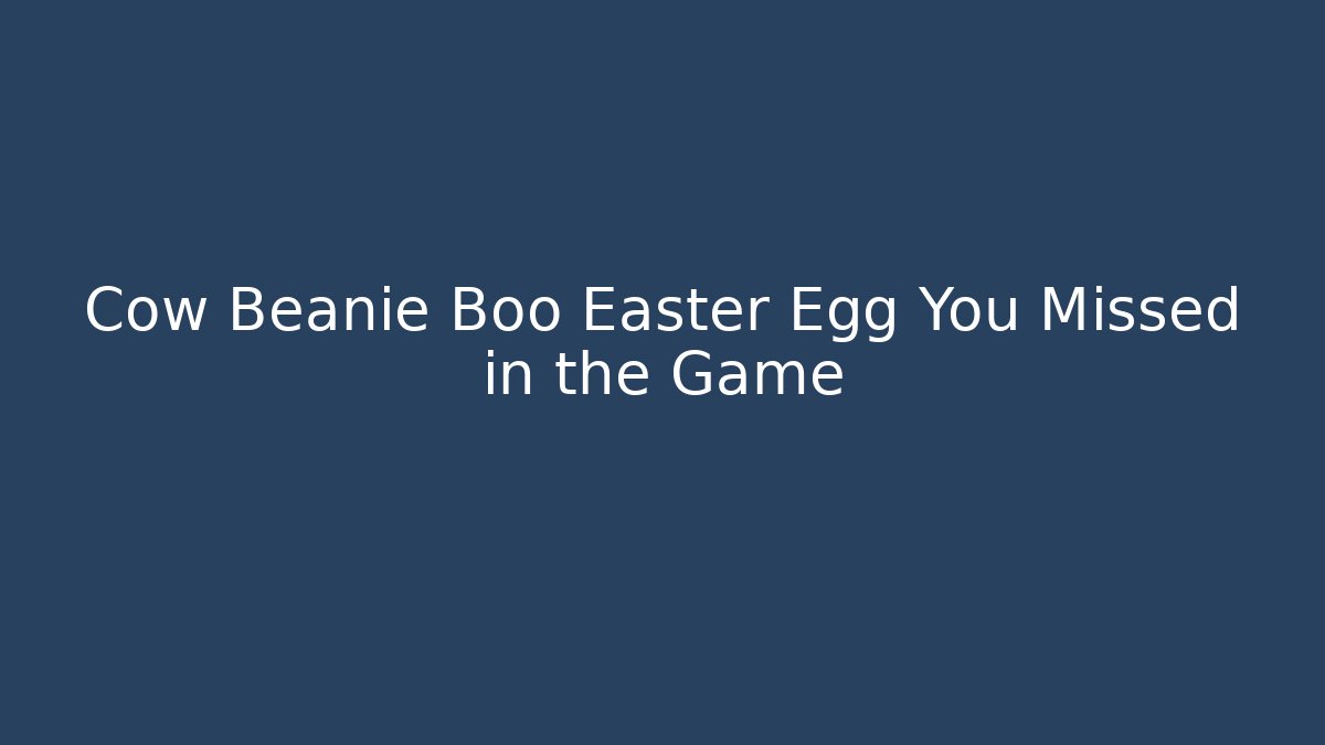 Cow Beanie Boo Easter Egg You Missed in the Game - Critter Realm