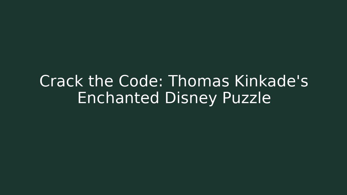 Crack the Code: Thomas Kinkade's Enchanted Disney Puzzle - Critter Realm