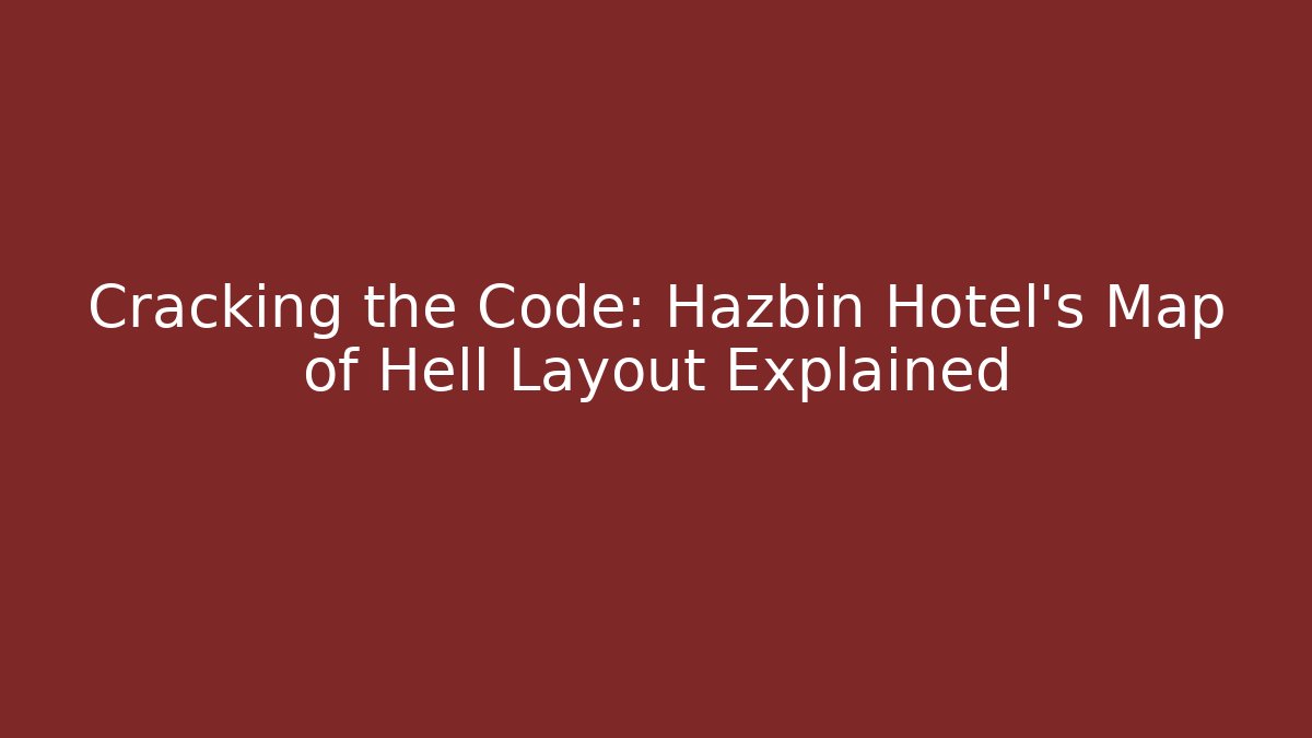Cracking the Code: Hazbin Hotel's Map of Hell Layout Explained