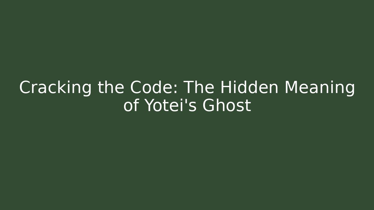 Cracking the Code: The Hidden Meaning of Yotei's Ghost