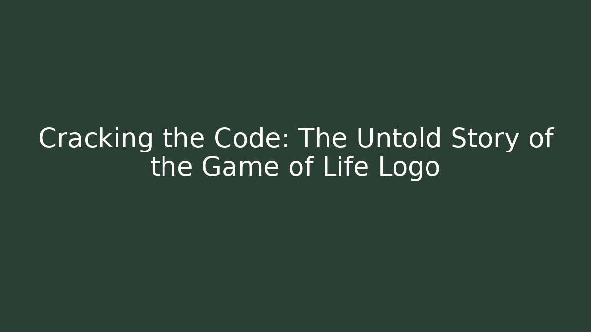 Cracking the Code: The Untold Story of the Game of Life Logo