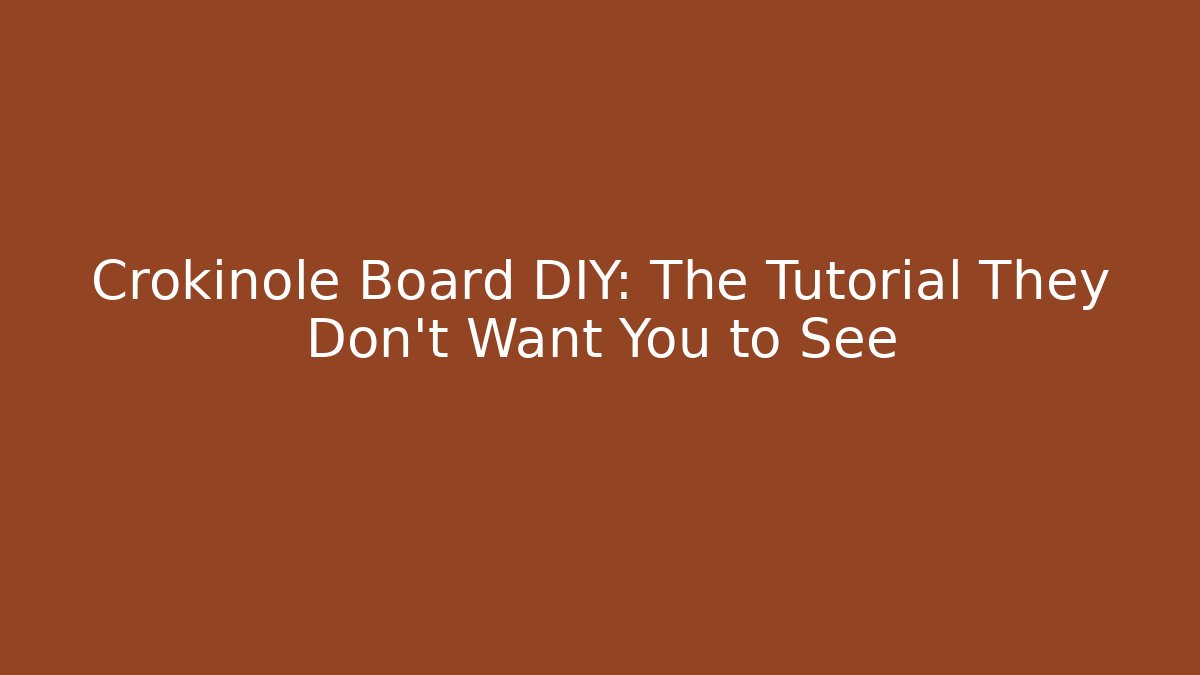 Crokinole Board DIY: The Tutorial They Don't Want You to See - Critter Realm