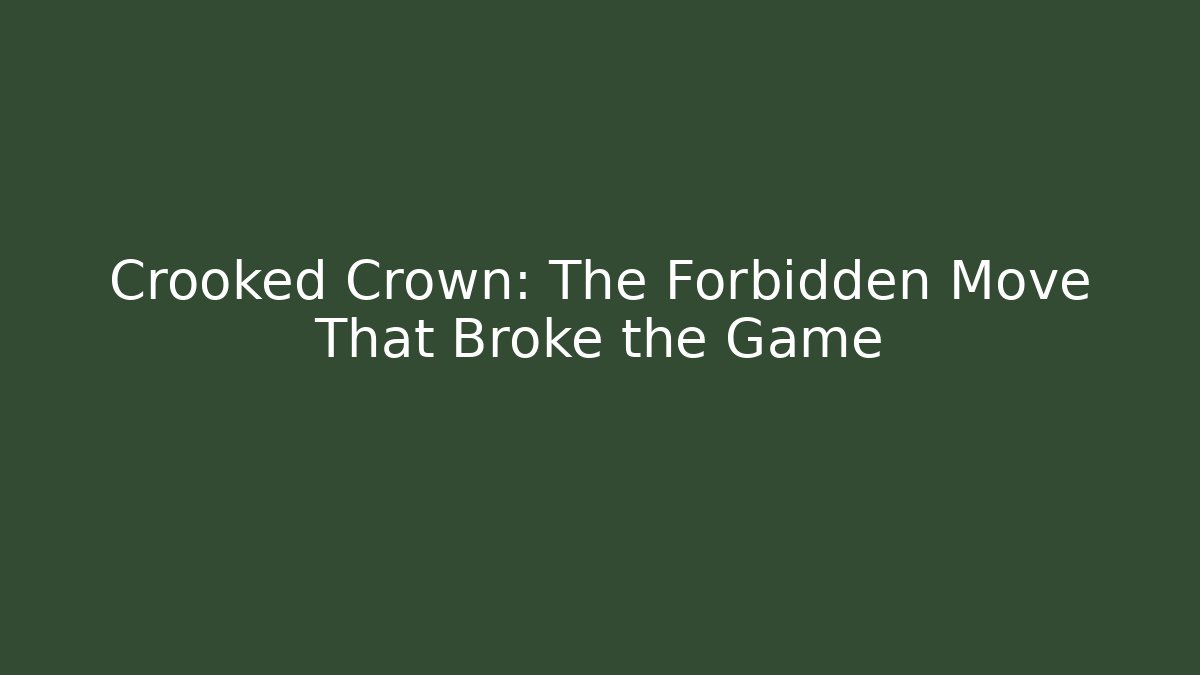 Crooked Crown: The Forbidden Move That Broke the Game