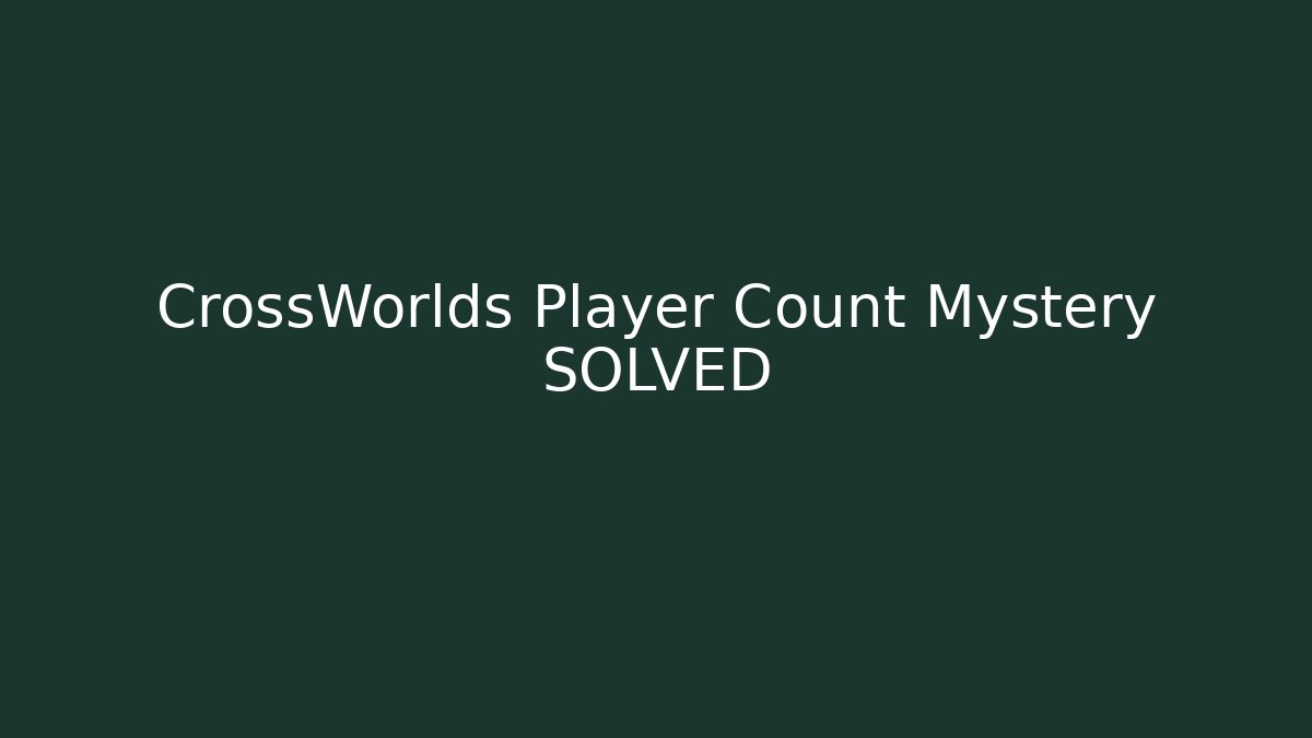 CrossWorlds Player Count Mystery SOLVED - Critter Realm
