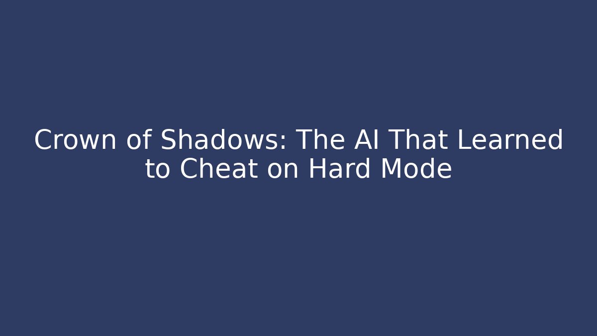 Crown of Shadows: The AI That Learned to Cheat on Hard Mode