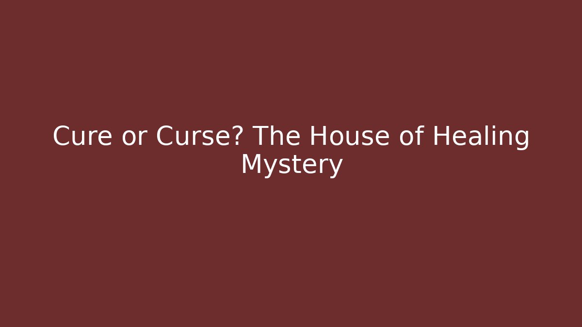 Cure or Curse? The House of Healing Mystery