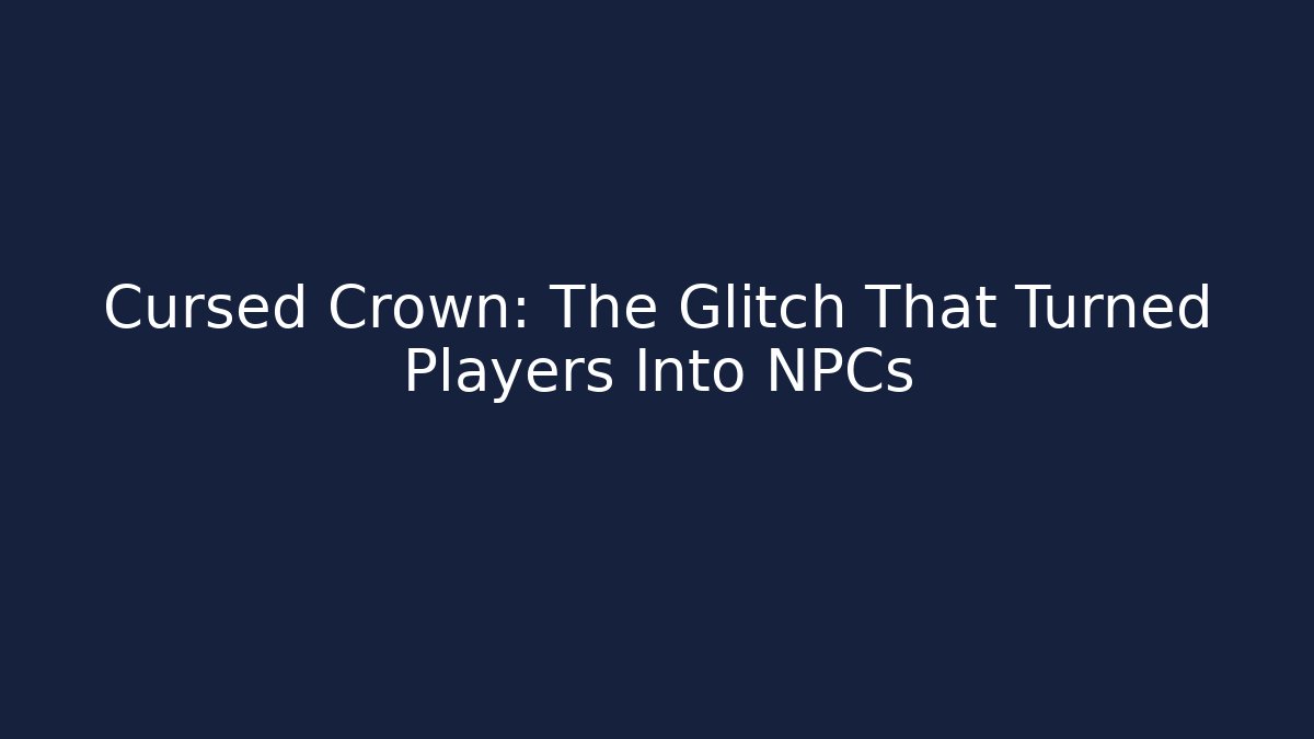 Cursed Crown: The Glitch That Turned Players Into NPCs