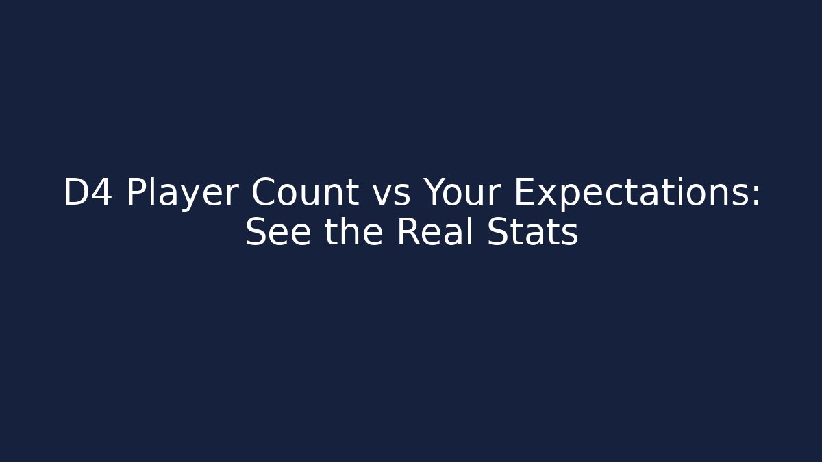 D4 Player Count vs Your Expectations: See the Real Stats