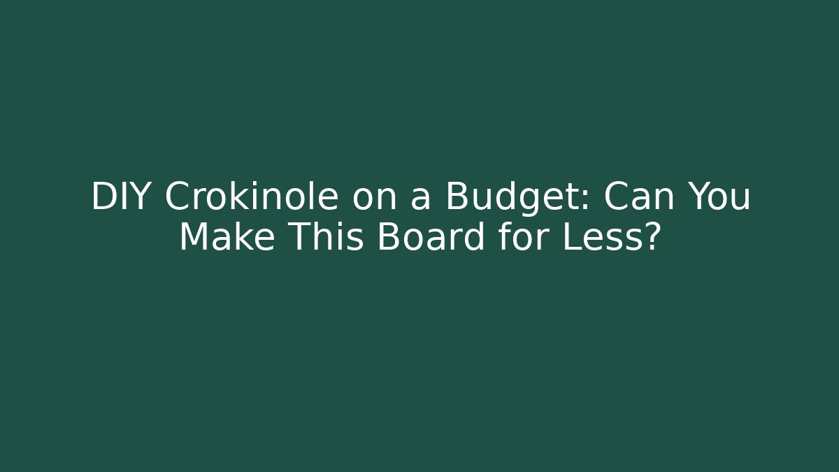 DIY Crokinole on a Budget: Can You Make This Board for Less? - Critter Realm