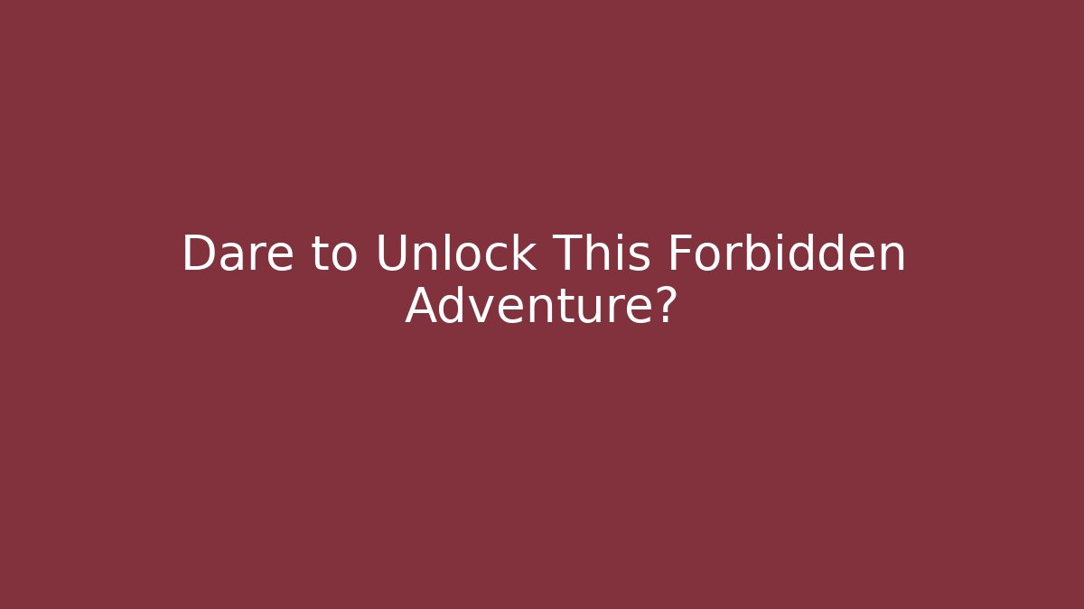 Dare to Unlock This Forbidden Adventure? - Critter Realm
