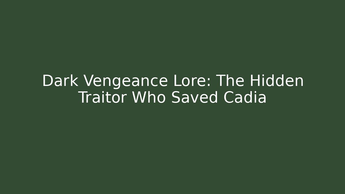Dark Vengeance Lore: The Hidden Traitor Who Saved Cadia