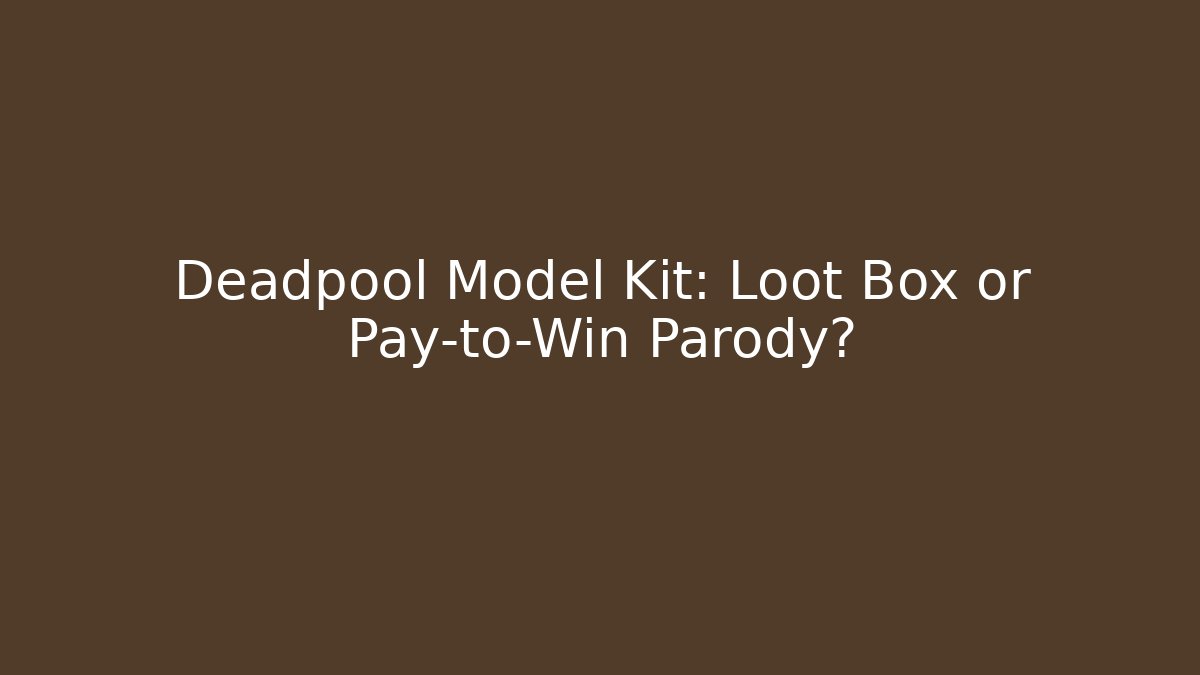 Deadpool Model Kit: Loot Box or Pay-to-Win Parody?