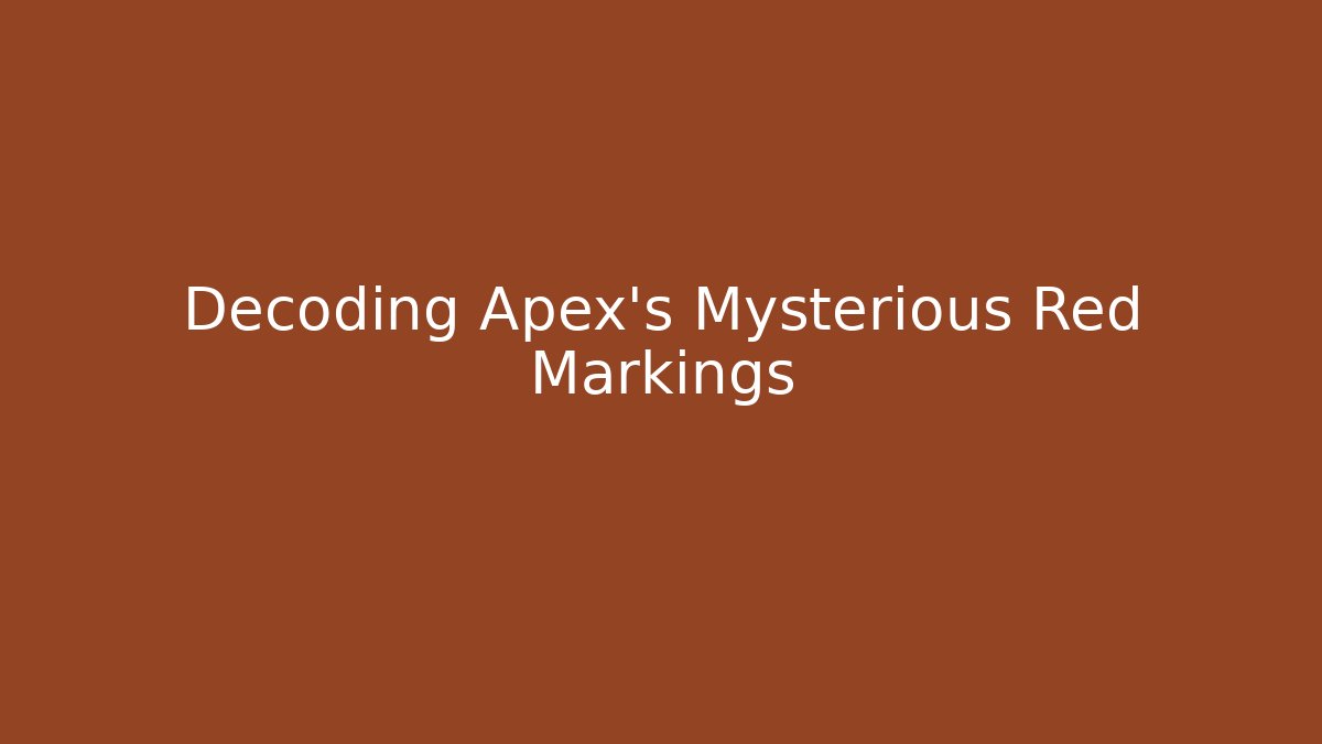 Decoding Apex's Mysterious Red Markings