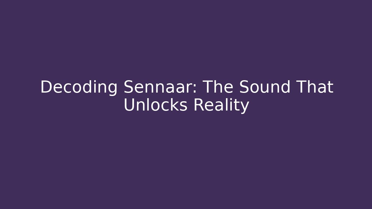 Decoding Sennaar: The Sound That Unlocks Reality
