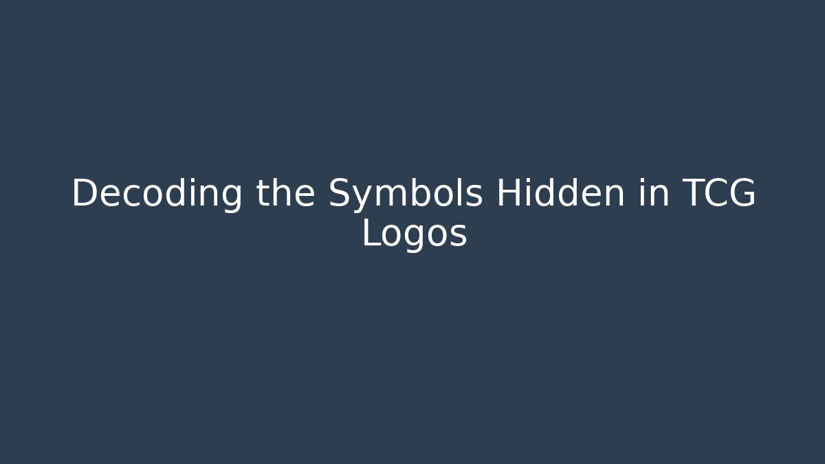 Decoding the Symbols Hidden in TCG Logos - Critter Realm
