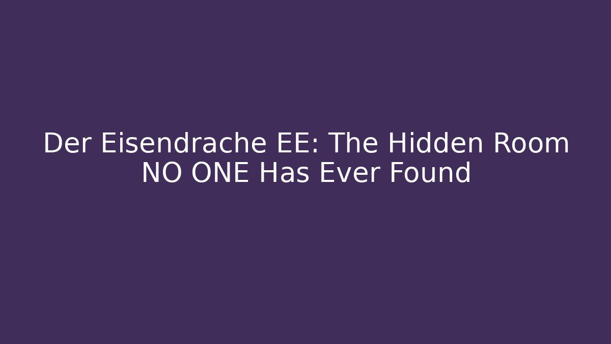Der Eisendrache EE: The Hidden Room NO ONE Has Ever Found