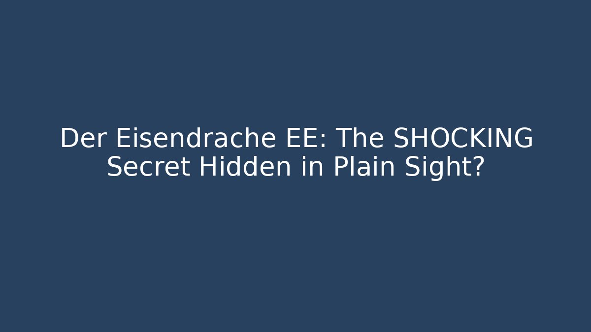 Der Eisendrache EE: The SHOCKING Secret Hidden in Plain Sight?
