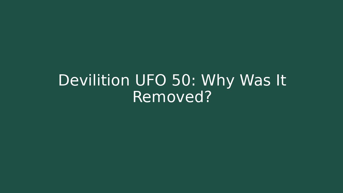 Devilition UFO 50: Why Was It Removed? - Critter Realm