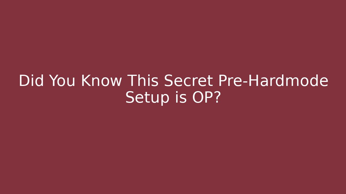 Did You Know This Secret Pre-Hardmode Setup is OP?