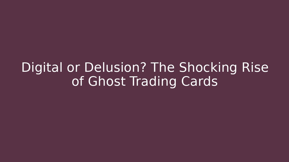 Digital or Delusion? The Shocking Rise of Ghost Trading Cards