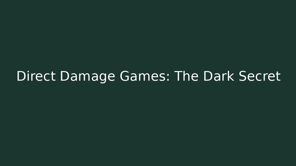 Direct Damage Games: The Dark Secret - Critter Realm