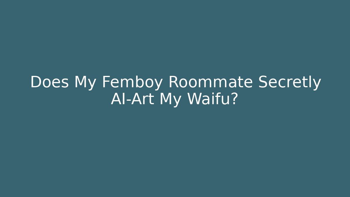 Does My Femboy Roommate Secretly AI-Art My Waifu?