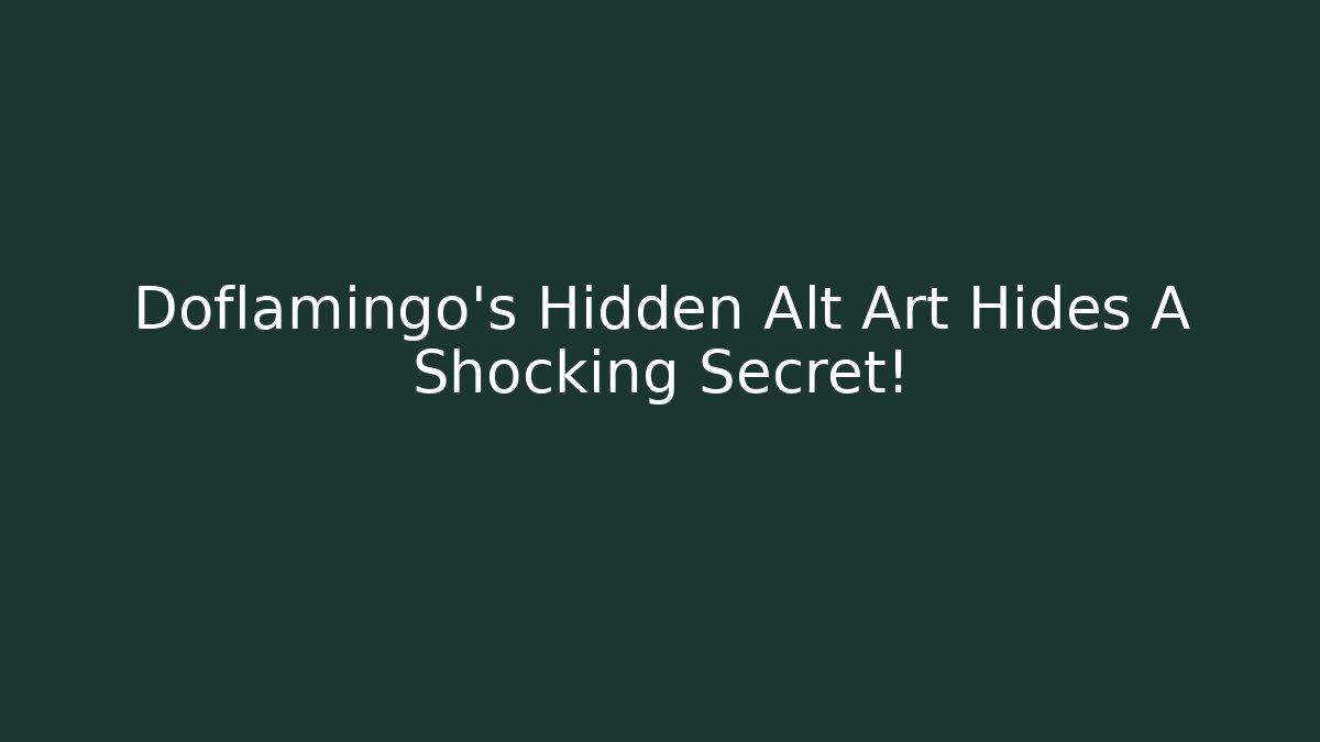 Doflamingo's Hidden Alt Art Hides A Shocking Secret!