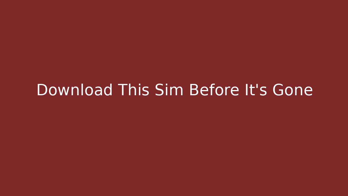Download This Sim Before It’s Gone - Critter Realm