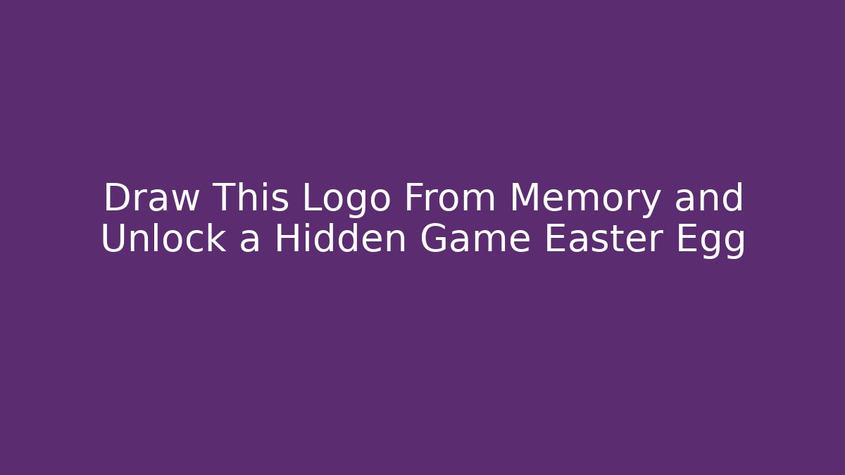 Draw This Logo From Memory and Unlock a Hidden Game Easter Egg - Critter Realm