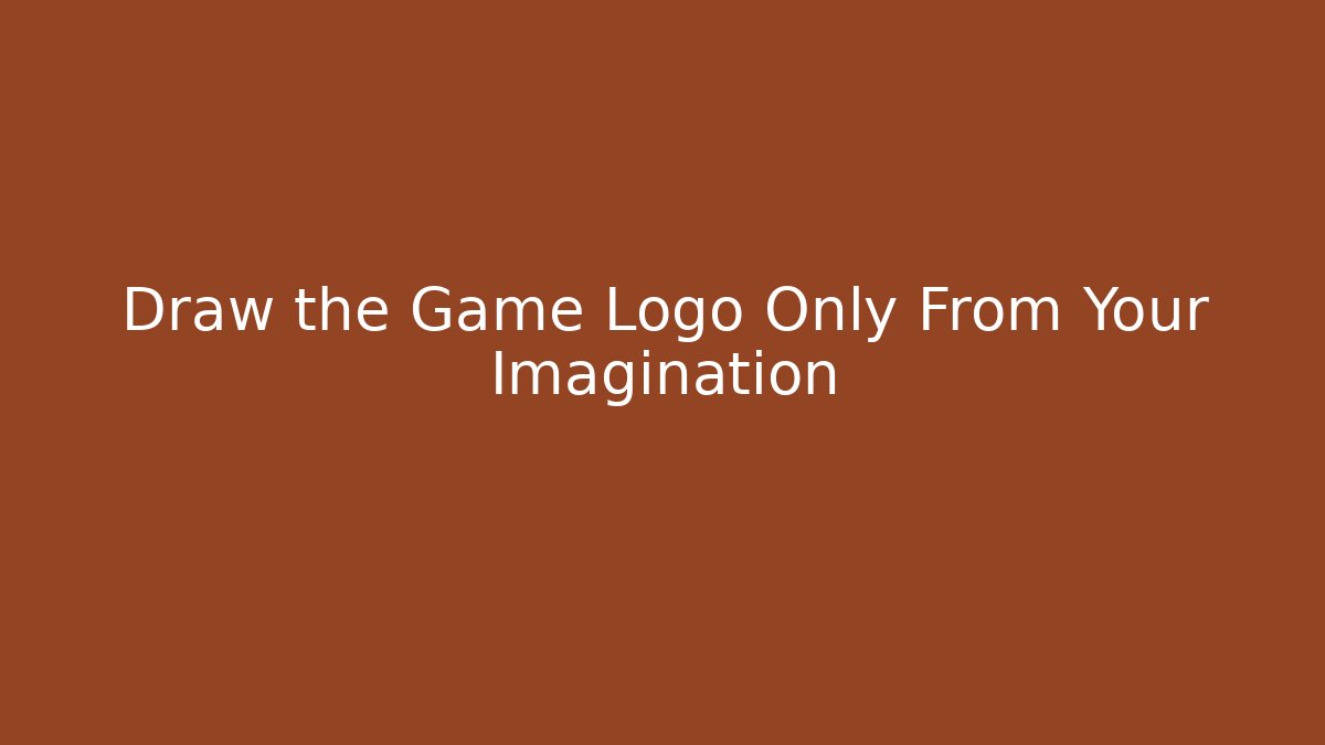Draw the Game Logo Only From Your Imagination - Critter Realm