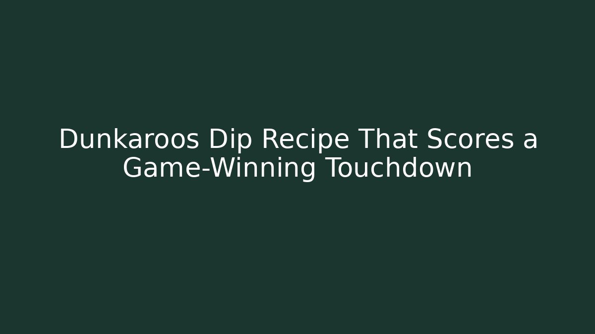 Dunkaroos Dip Recipe That Scores a Game-Winning Touchdown