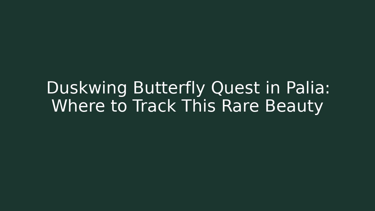 Duskwing Butterfly Quest in Palia: Where to Track This Rare Beauty - Critter Realm
