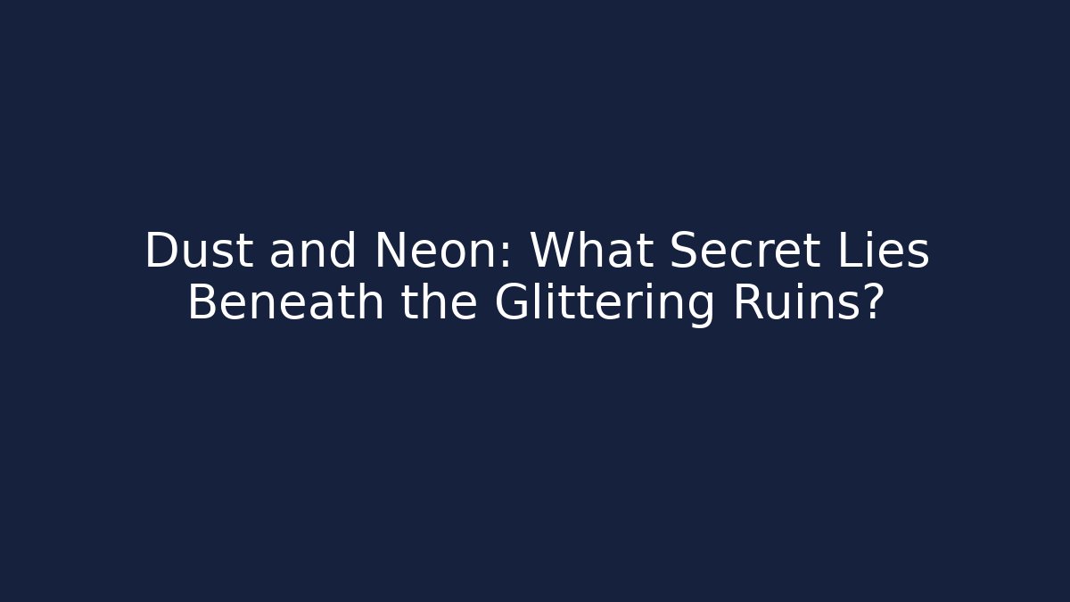 Dust and Neon: What Secret Lies Beneath the Glittering Ruins?