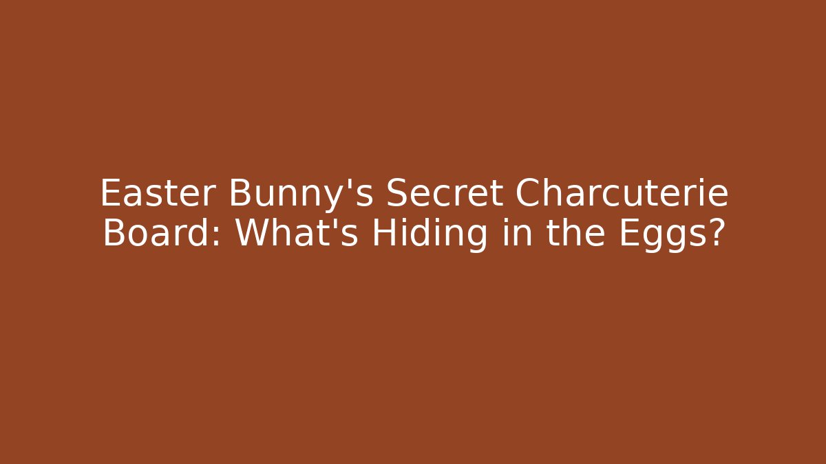 Easter Bunny's Secret Charcuterie Board: What’s Hiding in the Eggs?