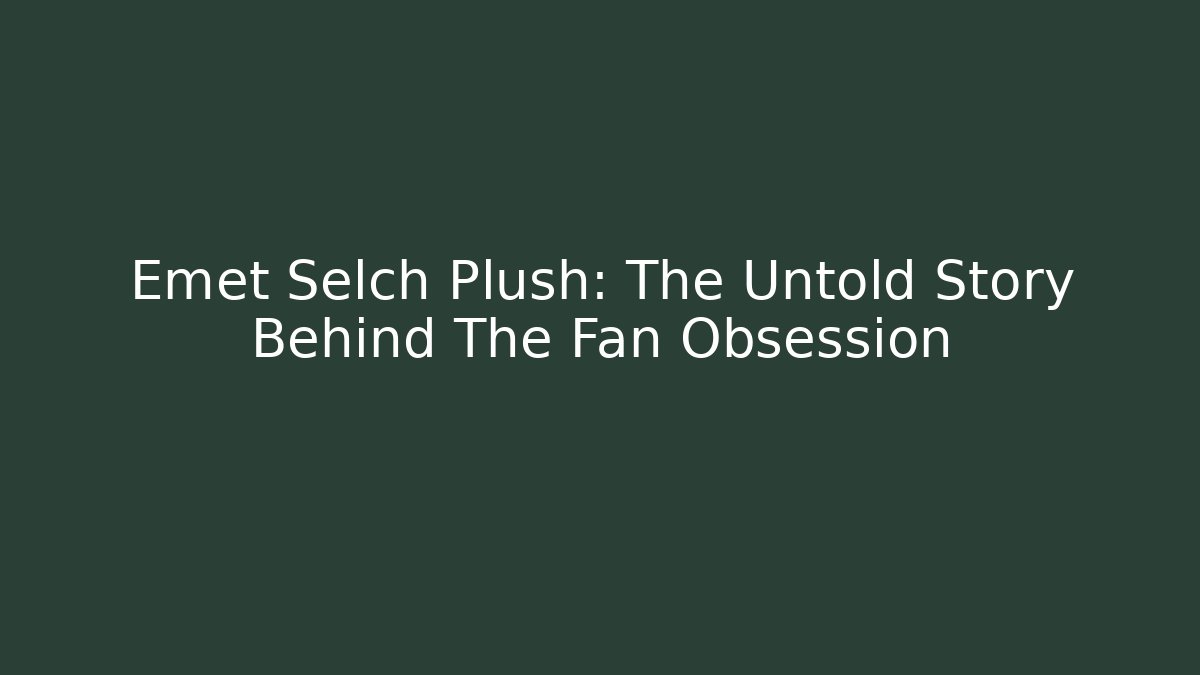 Emet Selch Plush: The Untold Story Behind The Fan Obsession