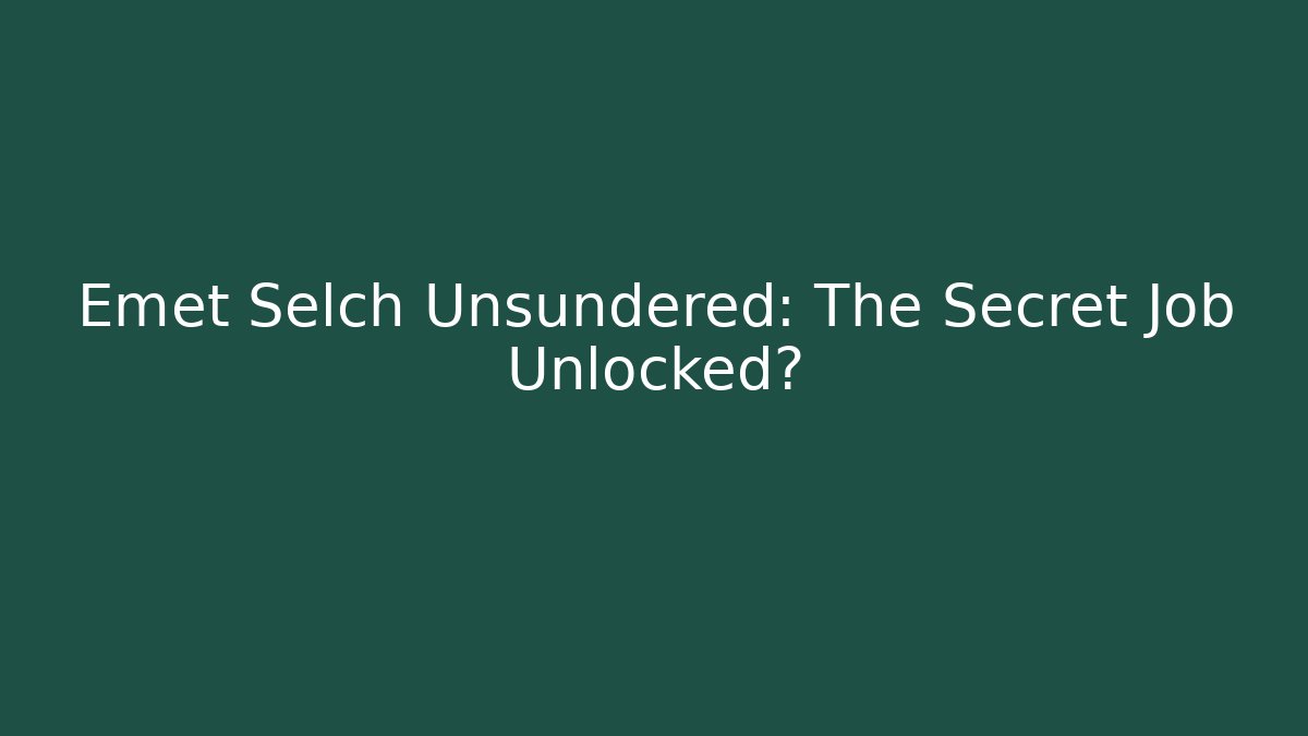 Emet Selch Unsundered: The Secret Job Unlocked?