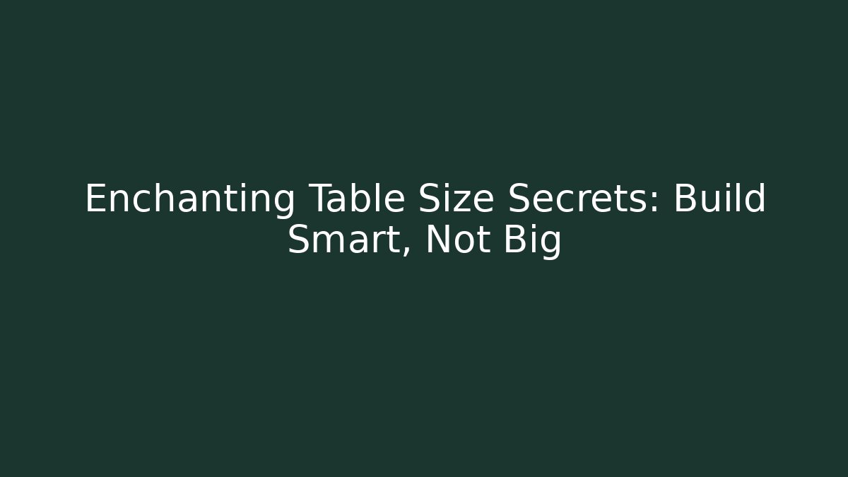 Enchanting Table Size Secrets: Build Smart, Not Big - Critter Realm
