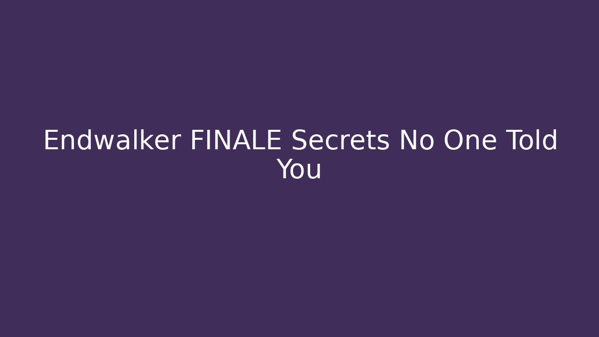 Endwalker FINALE Secrets No One Told You