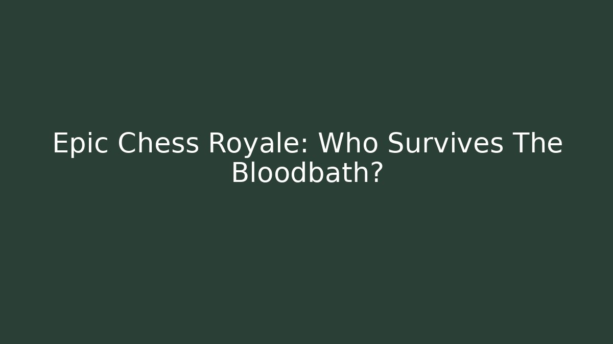 Epic Chess Royale: Who Survives The Bloodbath?