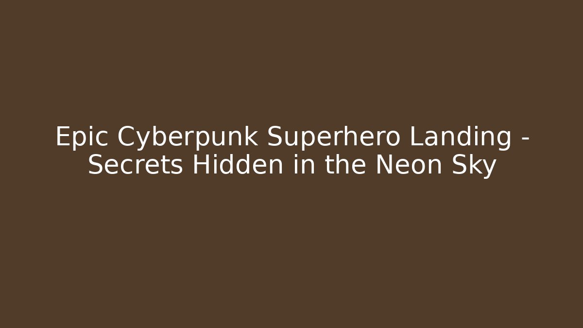Epic Cyberpunk Superhero Landing – Secrets Hidden in the Neon Sky