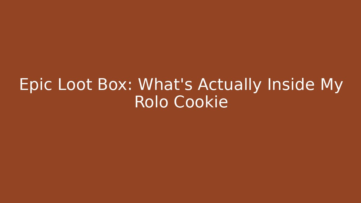Epic Loot Box: What's Actually Inside My Rolo Cookie