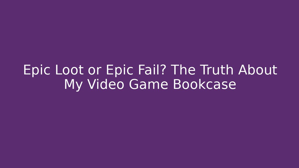 Epic Loot or Epic Fail? The Truth About My Video Game Bookcase - Critter Realm