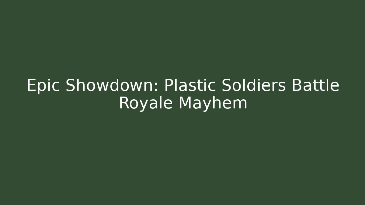 Epic Showdown: Plastic Soldiers Battle Royale Mayhem