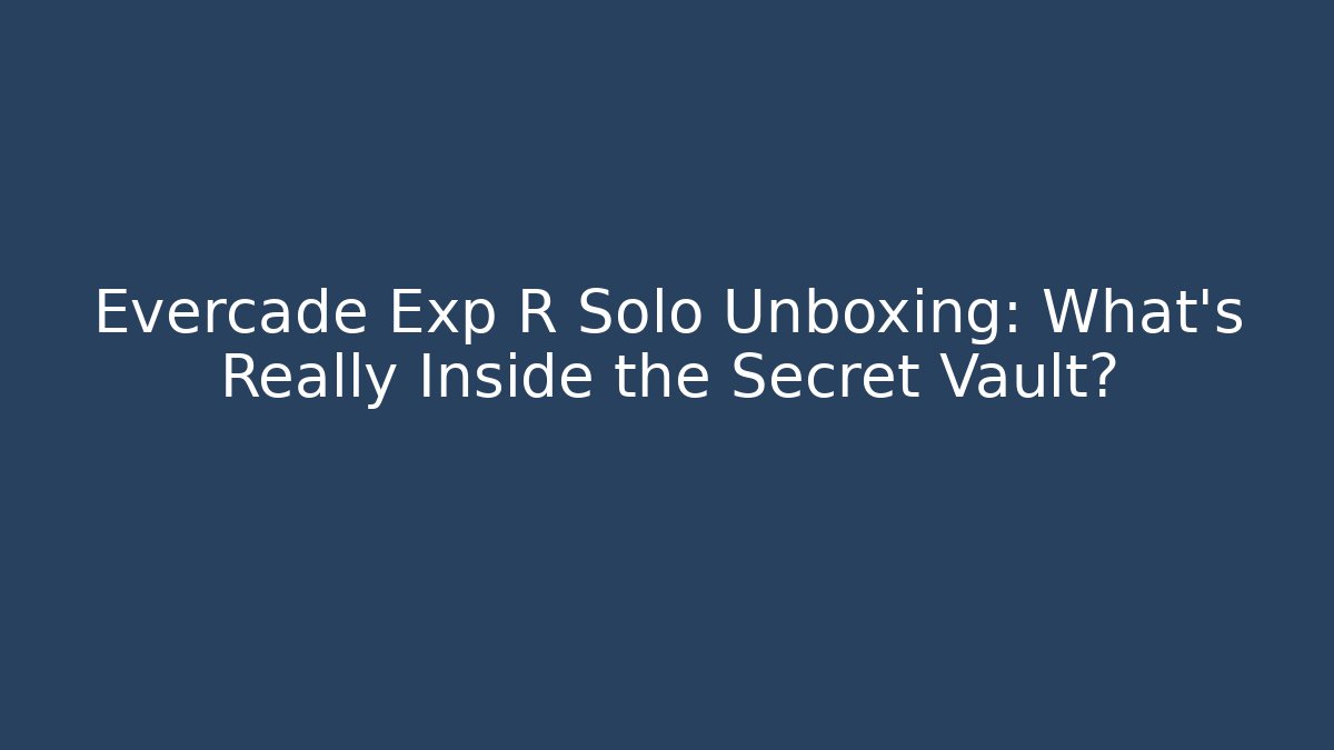 Evercade Exp R Solo Unboxing: What's Really Inside the Secret Vault?