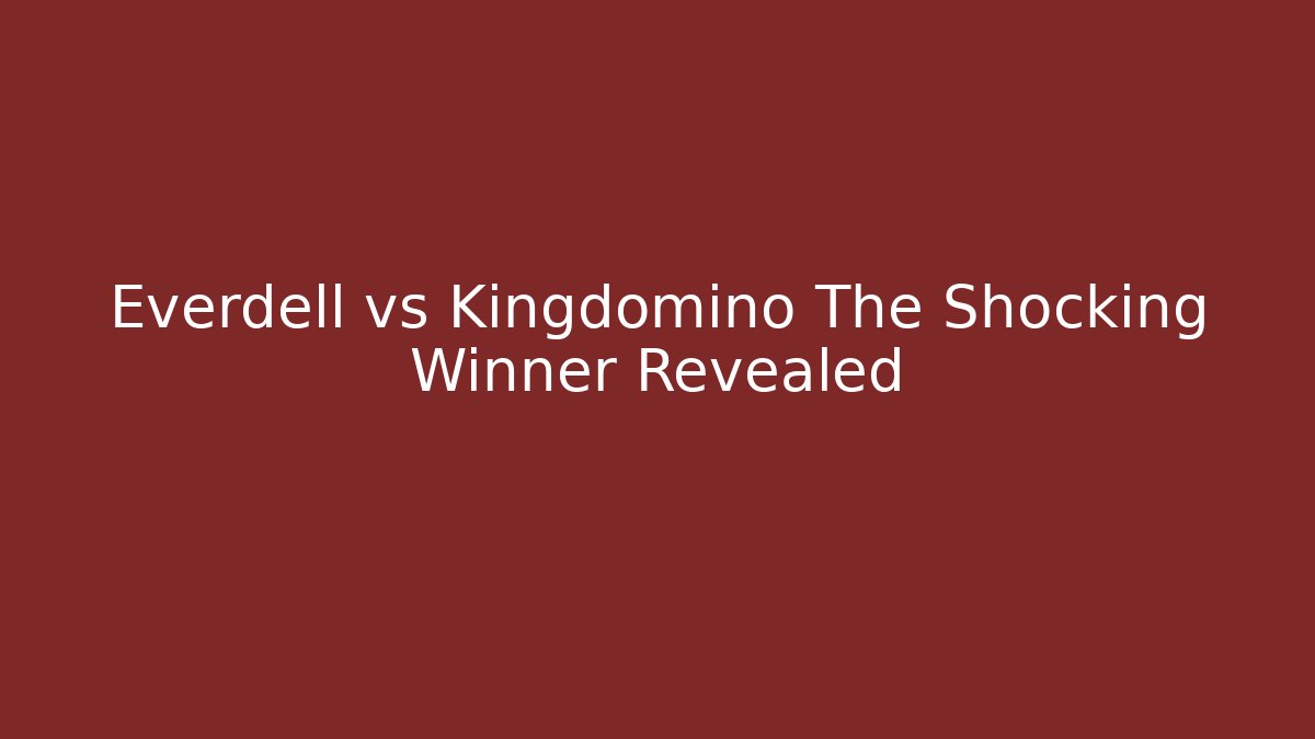 Everdell vs Kingdomino The Shocking Winner Revealed
