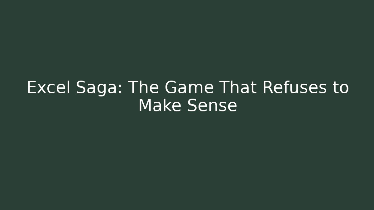 Excel Saga: The Game That Refuses to Make Sense